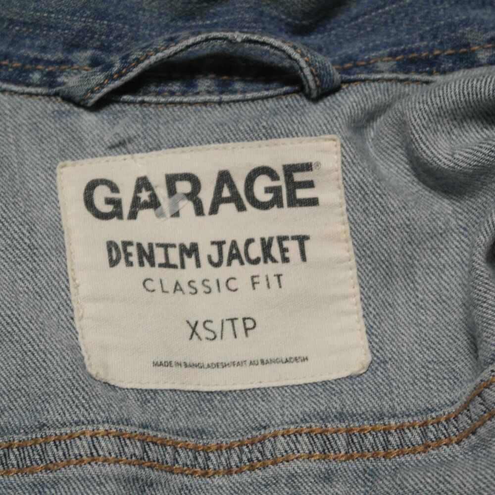 Garage Womens Denim Jacket Button Front Size XS/TP - Picture 3 of 6